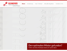 Tablet Screenshot of immobilienschneider.com